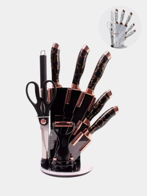 Набор ножей Kitchen Knives 9 предметов на подставке
