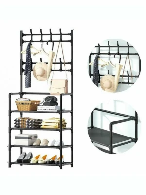 Полка New Simple Fioor Clothes Rack для обуви с вешалкой