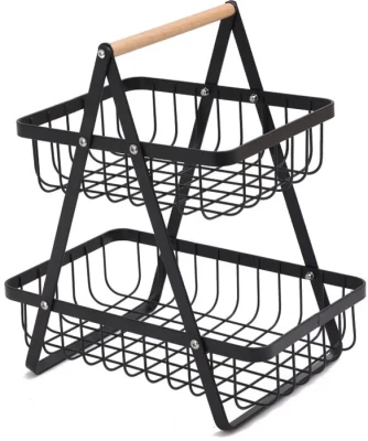 Корзина Fruit Basket для фруктов двухъярусная черная