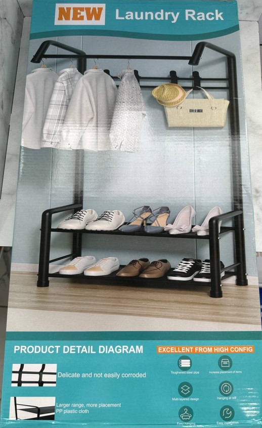 Полка Laundary Rack для обуви с вешалкой