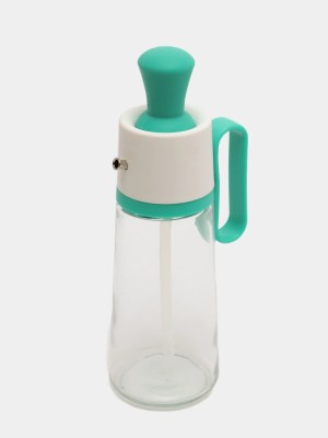 Бутылка Seasoning Bottle 0.63л для масла и уксуса зеленая насадка-кисточка