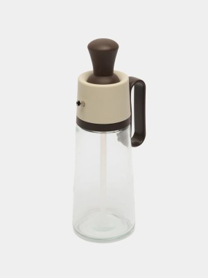 Бутылка Seasoning Bottle 0.63л для масла и уксуса коричневая насадка-кисточка