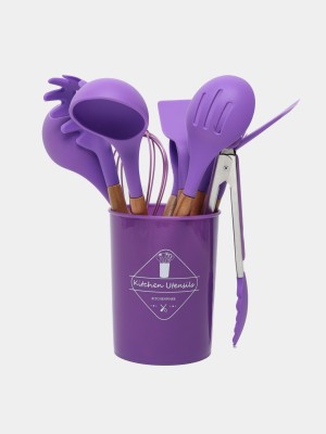 Набор кухонный Silicone Utensils Set 12 шт силиконовый фиолетовый